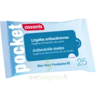 Assanis Pocket Lingette Antibactérienne Mains Paquet/25 à Nice